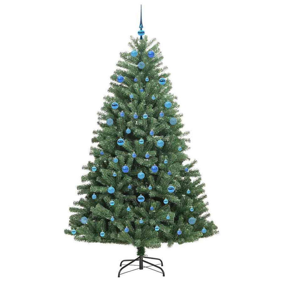 Kunstmatige Inklapbare Kerstboom Groen 210 cm PVC en Metaal