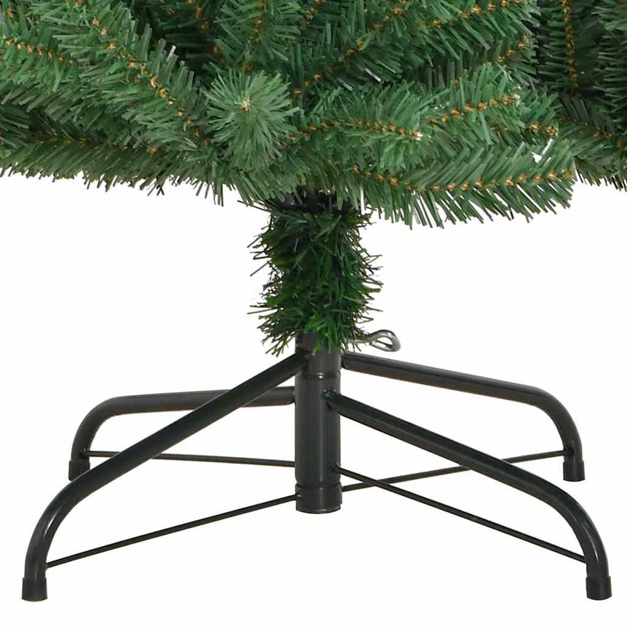 Kunstmatige Inklapbare Kerstboom Groen 240 cm PVC en Metaal