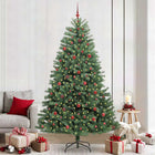 Kunstkerstboom 240 cm groen inklapbaar PVC metaal