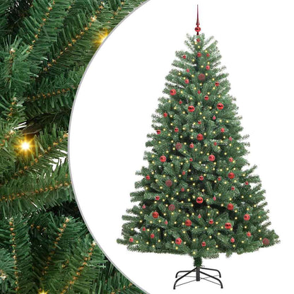 Kunstmatige Inklapbare Kerstboom Groen 240 cm PVC en Metaal