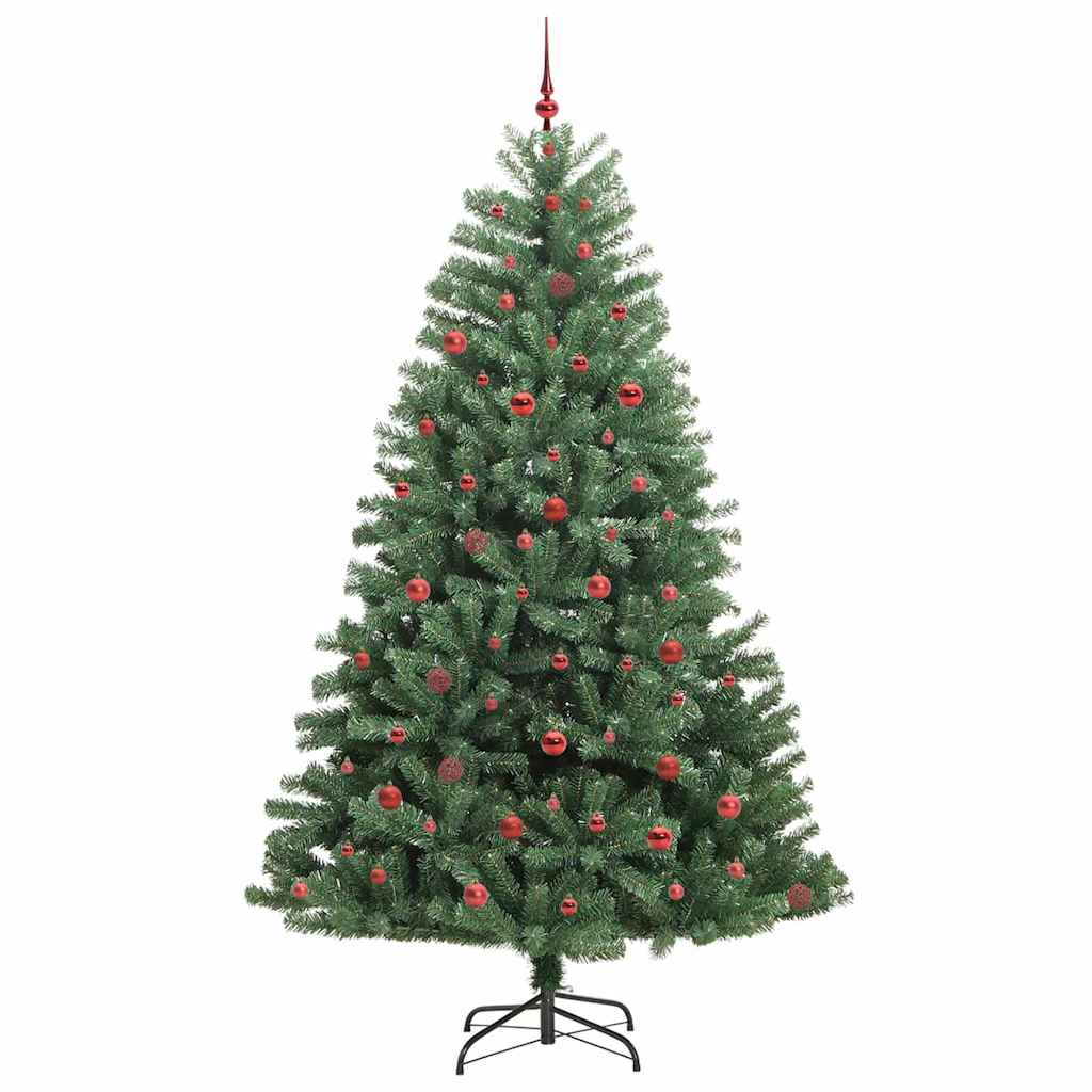 Kunstmatige Inklapbare Kerstboom Groen 240 cm PVC en Metaal
