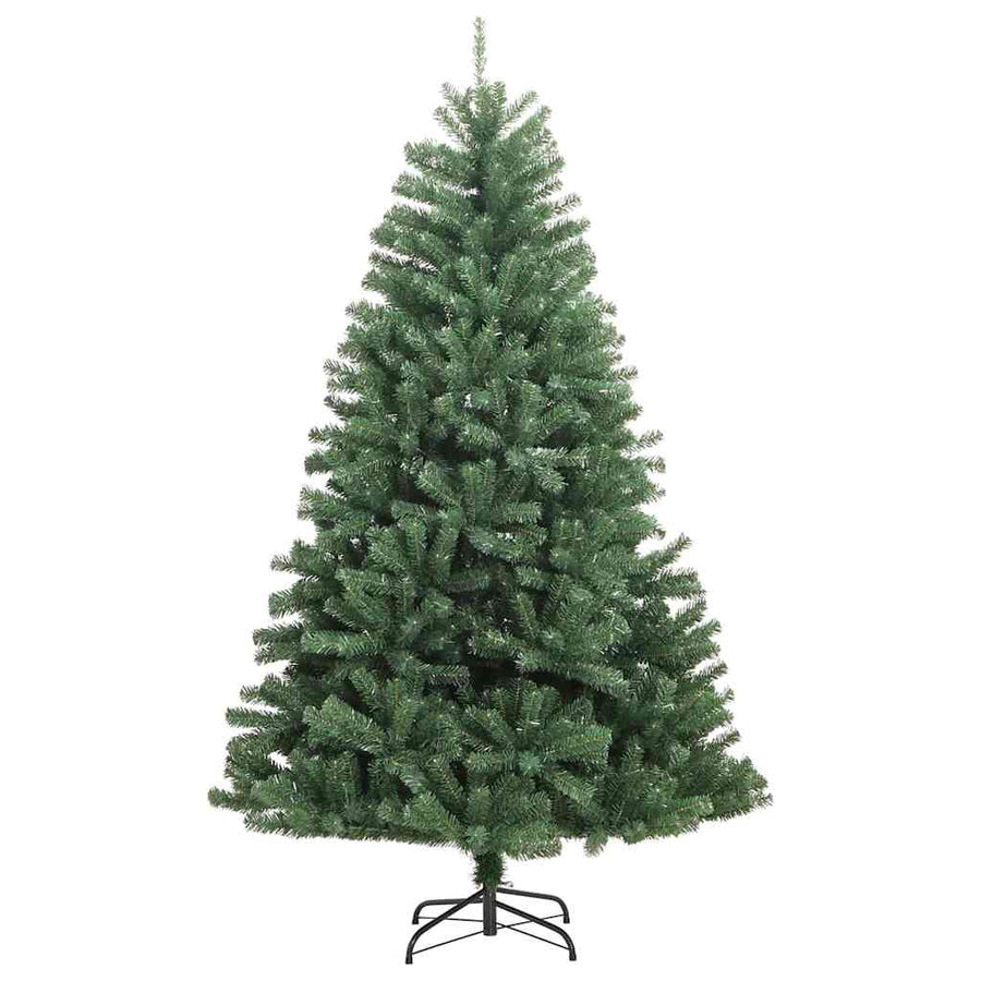 Kunstmatige Inklapbare Kerstboom Groen 240 cm PVC en Metaal