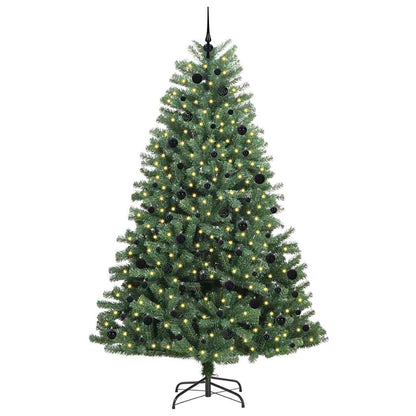 Kunstmatige Inklapbare Kerstboom Groen 240 cm PVC en Metaal