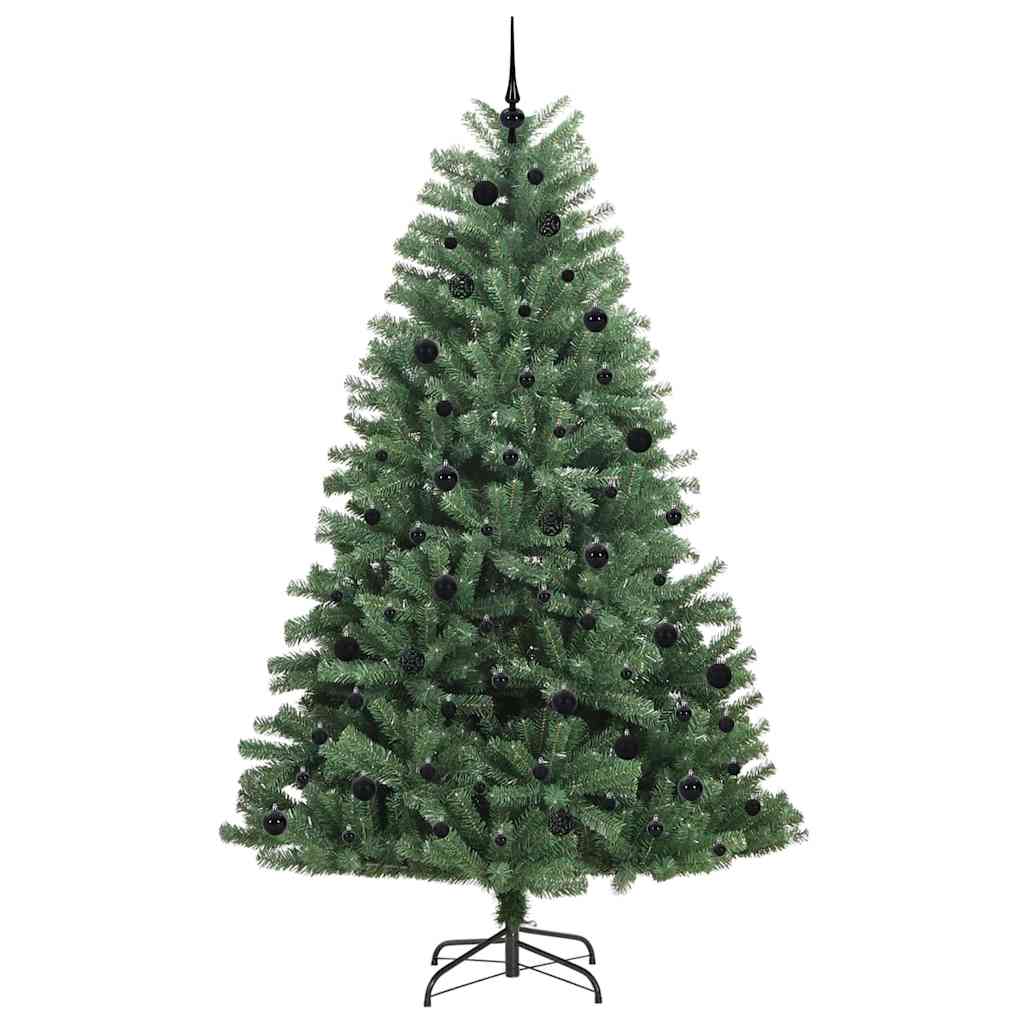 Kunstmatige Inklapbare Kerstboom Groen 240 cm PVC en Metaal