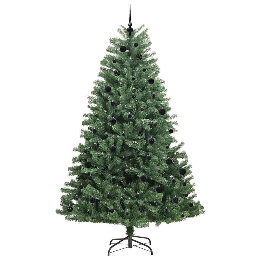Kunstmatige Inklapbare Kerstboom Groen 240 cm PVC en Metaal