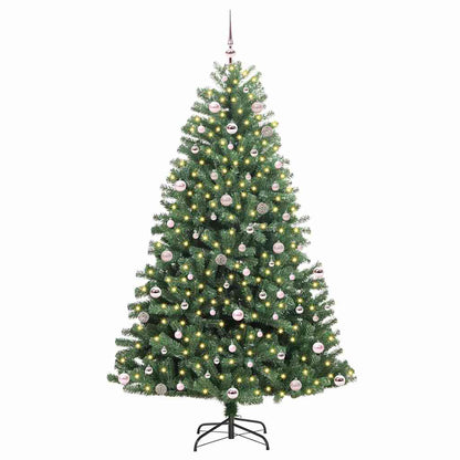 Kunstmatige Inklapbare Kerstboom Groen 240 cm PVC en Metaal