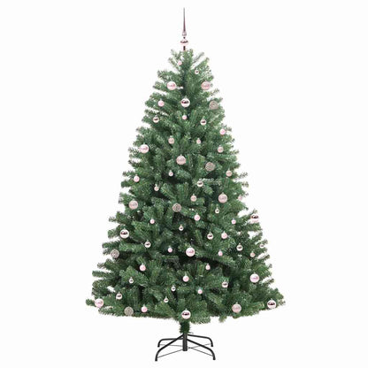 Kunstmatige Inklapbare Kerstboom Groen 240 cm PVC en Metaal