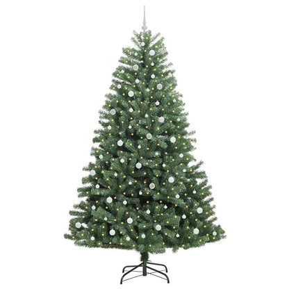 Kunstmatige Inklapbare Kerstboom Groen 240 cm PVC en Metaal