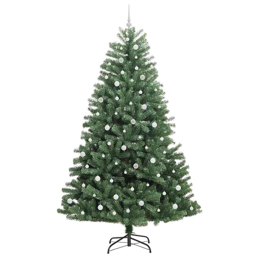Kunstmatige Inklapbare Kerstboom Groen 240 cm PVC en Metaal
