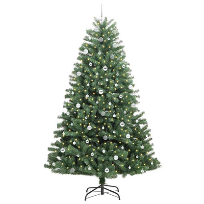 Kunstmatige Inklapbare Kerstboom Groen 240 cm PVC en Metaal