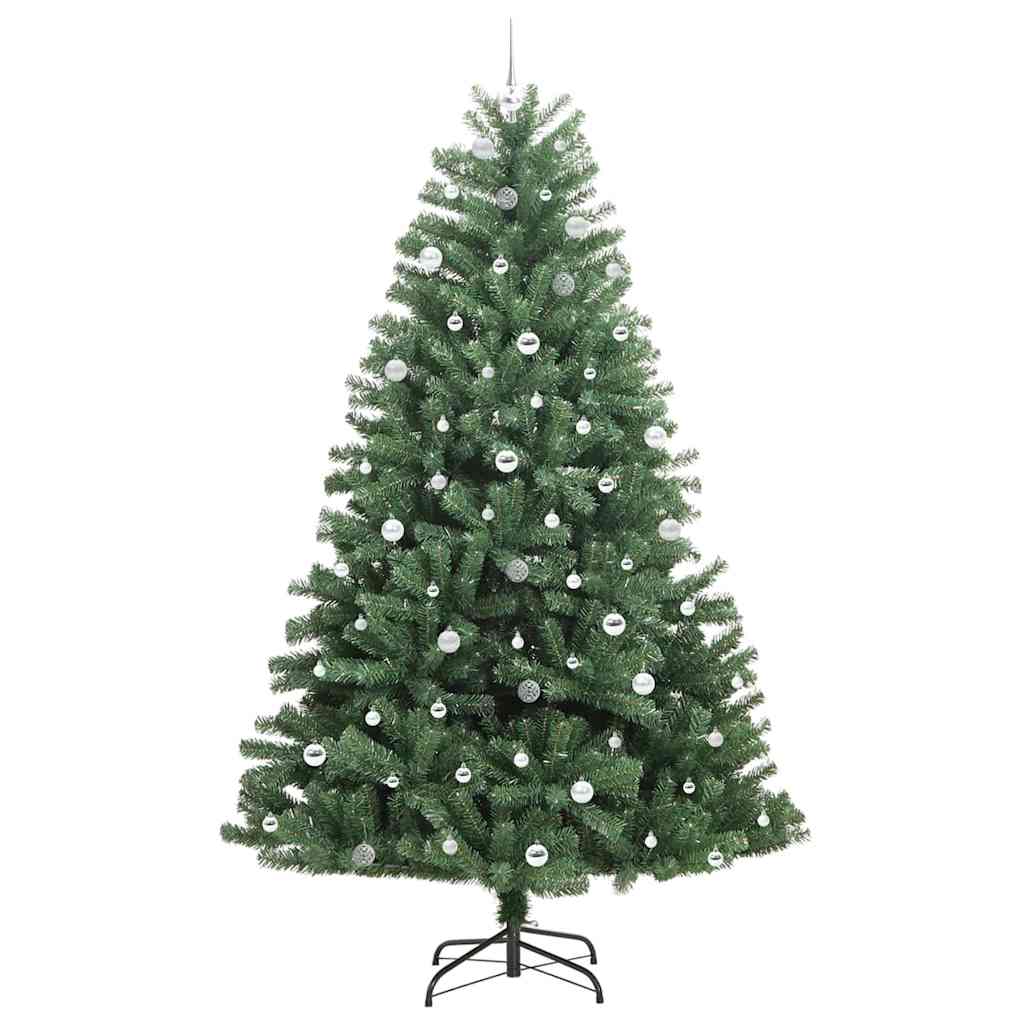 Kunstmatige Inklapbare Kerstboom Groen 240 cm PVC en Metaal