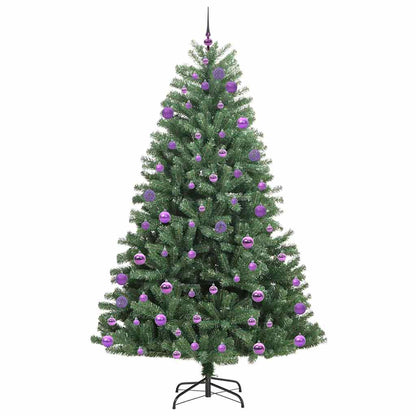 Kunstmatige Inklapbare Kerstboom Groen 240 cm PVC en Metaal