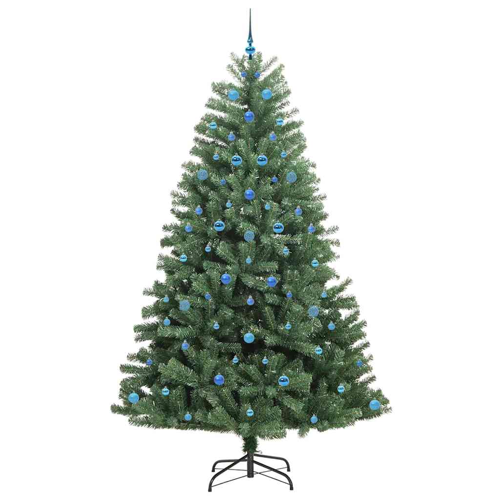 Kunstmatige Inklapbare Kerstboom Groen 240 cm PVC en Metaal
