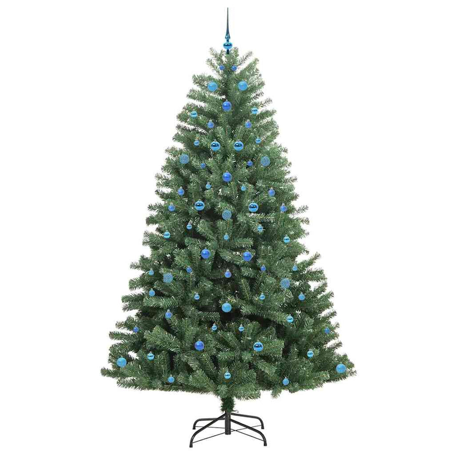 Kunstmatige Inklapbare Kerstboom Groen 240 cm PVC en Metaal