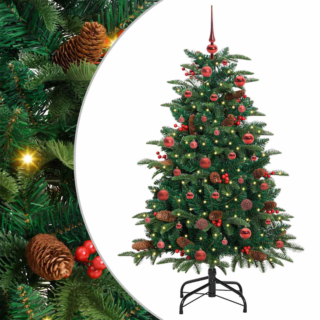 Kunstkerstboom Groen 150 cm PVC en Metaal en Plastic