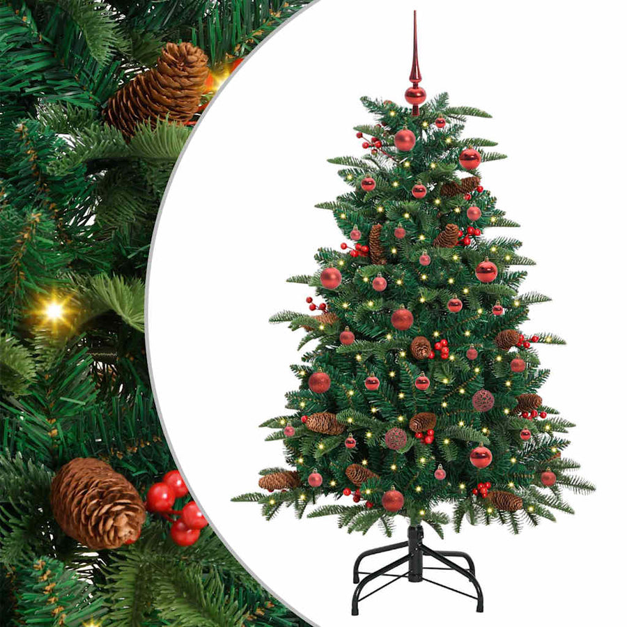 Kunstkerstboom Groen 150 cm PVC en Metaal en Plastic