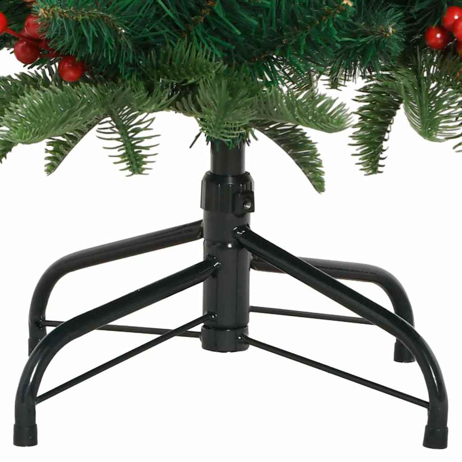 Kunstkerstboom Groen 150 cm PVC en Metaal en Plastic