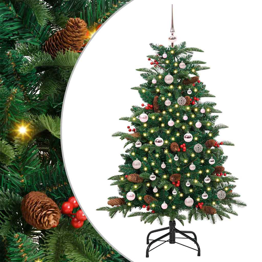 Kunstkerstboom Groen 150 cm PVC en Metaal en Plastic