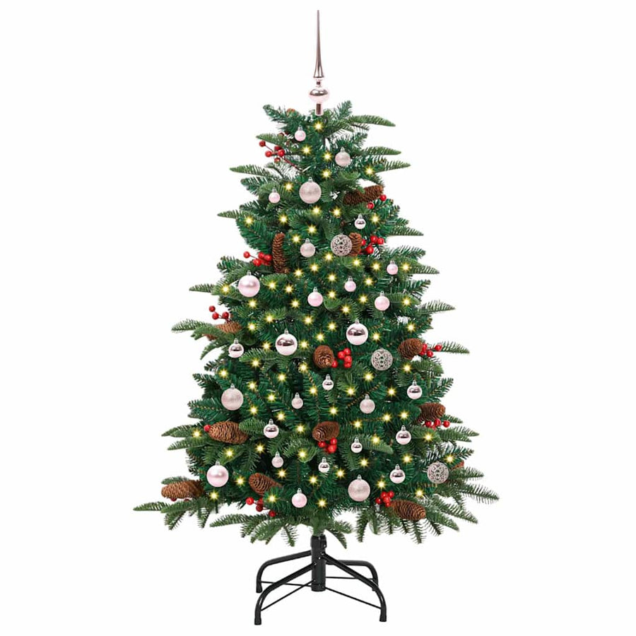Kunstkerstboom Groen 150 cm PVC en Metaal en Plastic