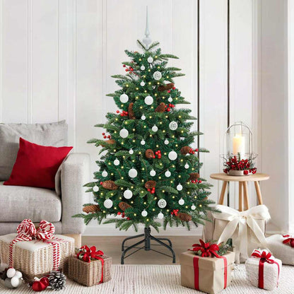 Kunstkerstboom Groen 150 cm PVC en Metaal en Plastic