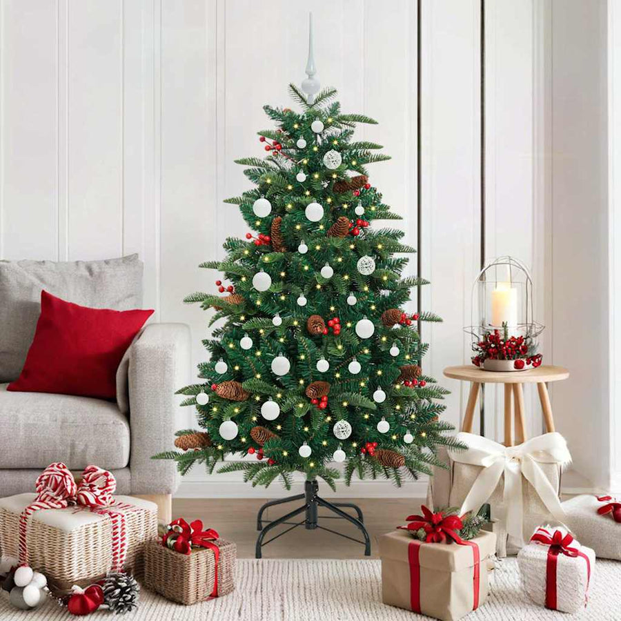 Kunstkerstboom Groen 150 cm PVC en Metaal en Plastic