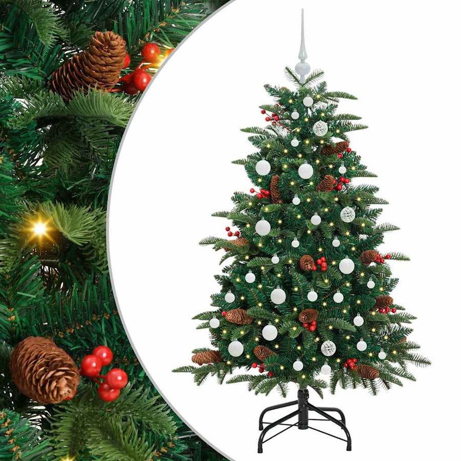 Kunstkerstboom Groen 150 cm PVC en Metaal en Plastic