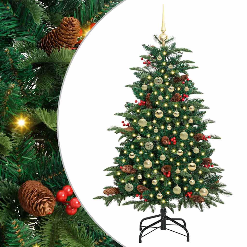 Kunstkerstboom Groen 150 cm PVC en Metaal en Plastic