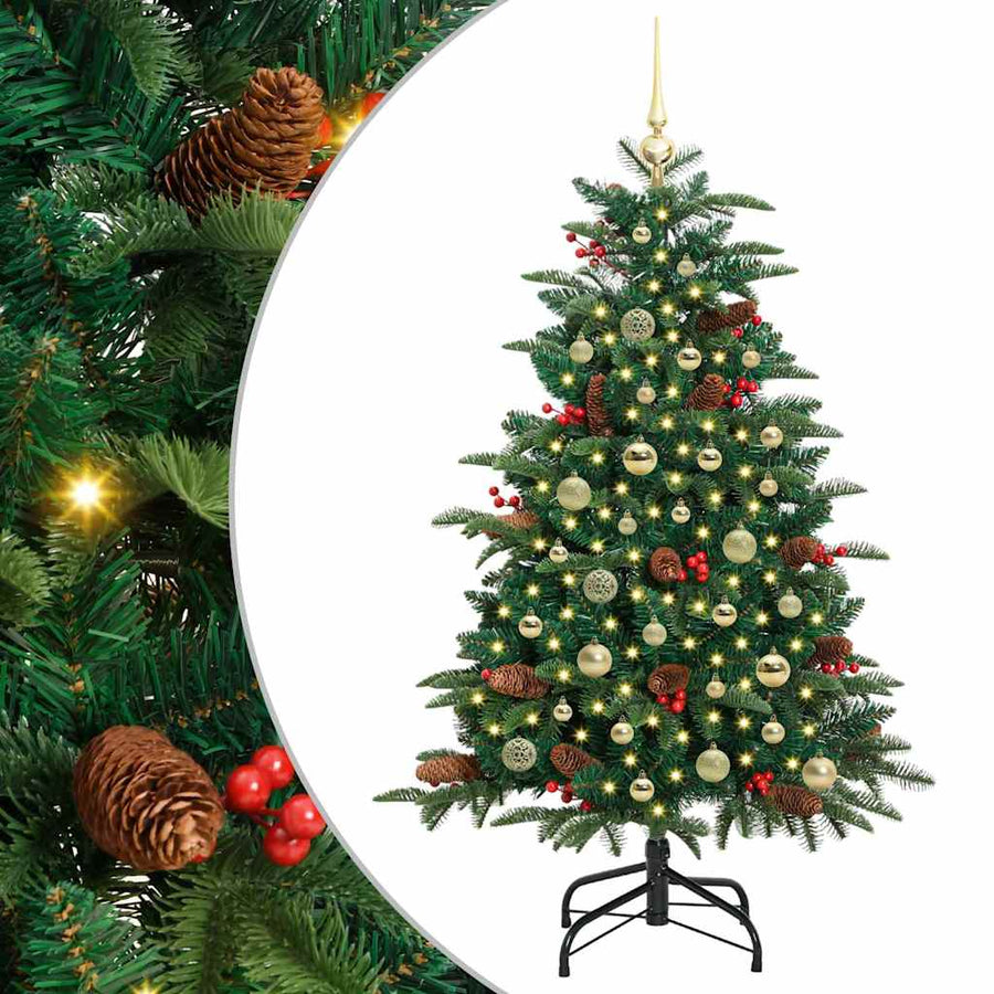 Kunstkerstboom Groen 150 cm PVC en Metaal en Plastic