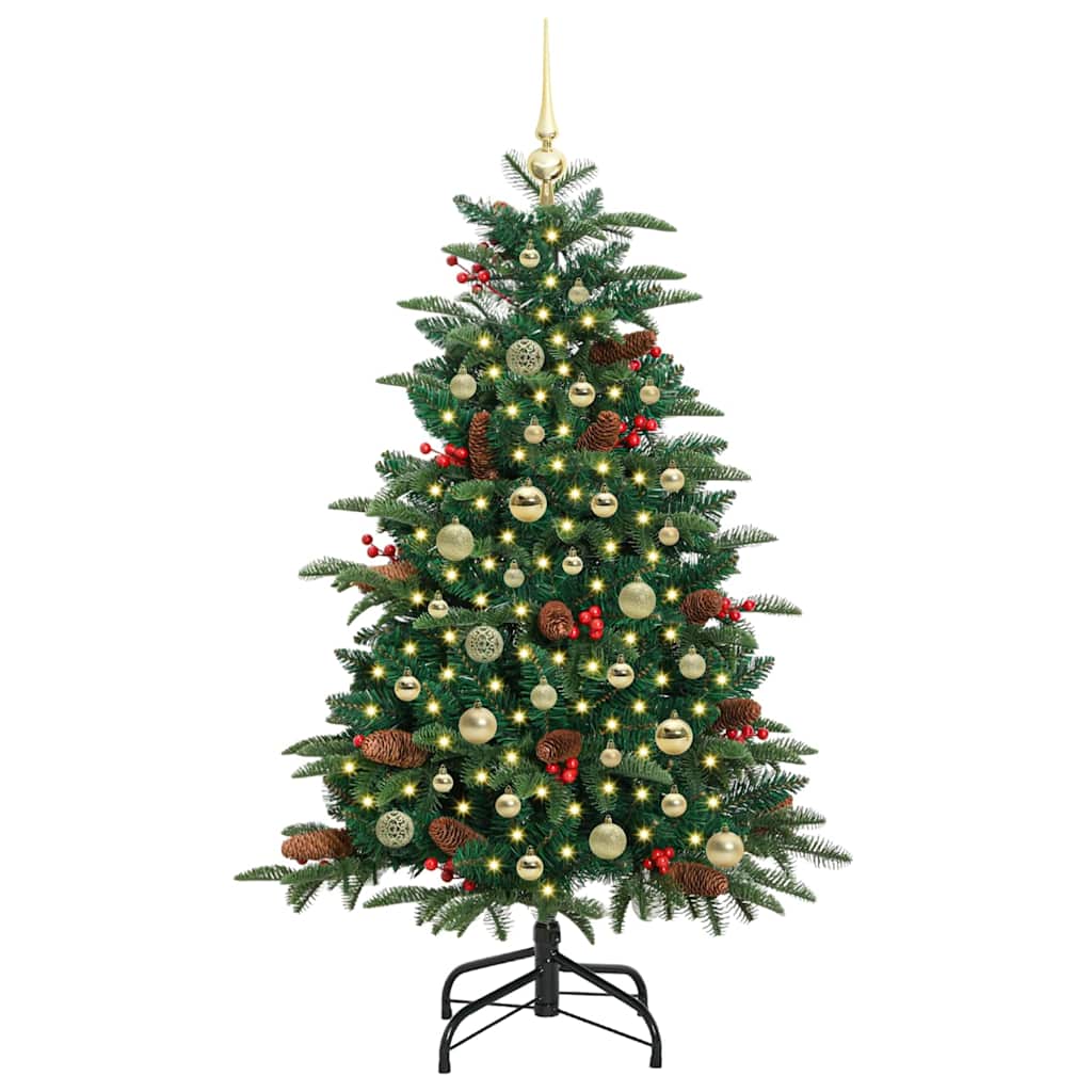 Kunstkerstboom Groen 150 cm PVC en Metaal en Plastic