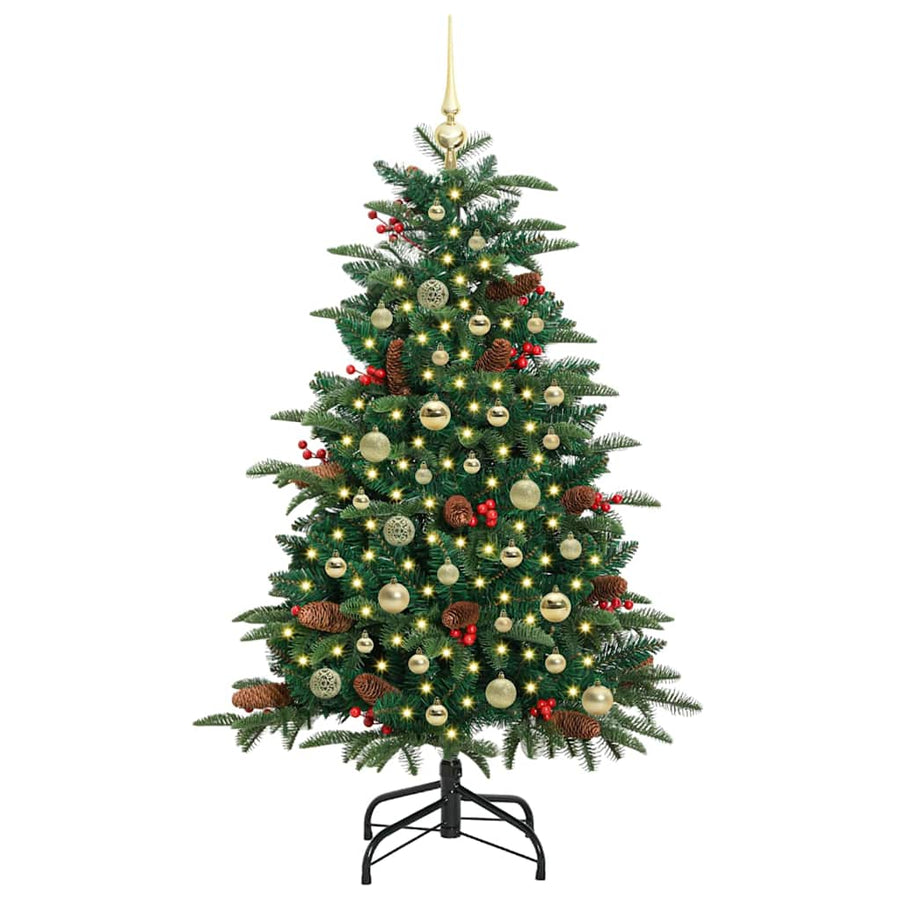 Kunstkerstboom Groen 150 cm PVC en Metaal en Plastic