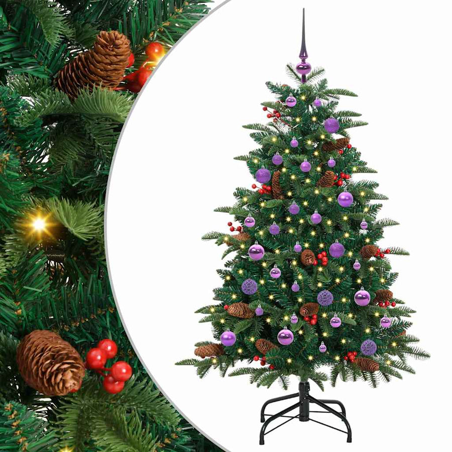 Kunstkerstboom Groen 150 cm PVC en Metaal en Plastic