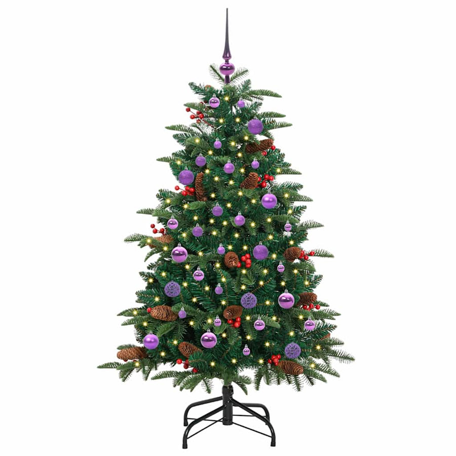 Kunstkerstboom Groen 150 cm PVC en Metaal en Plastic