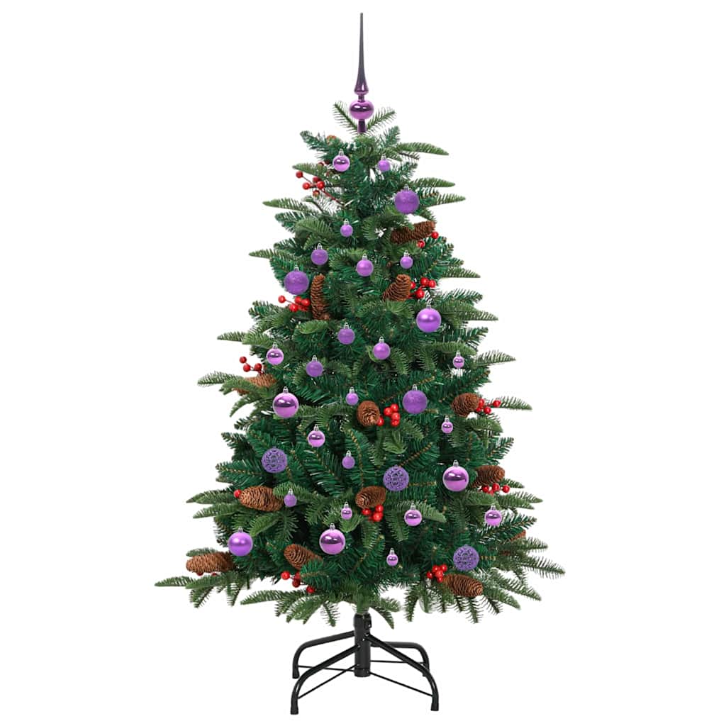 Kunstkerstboom Groen 150 cm PVC en Metaal en Plastic