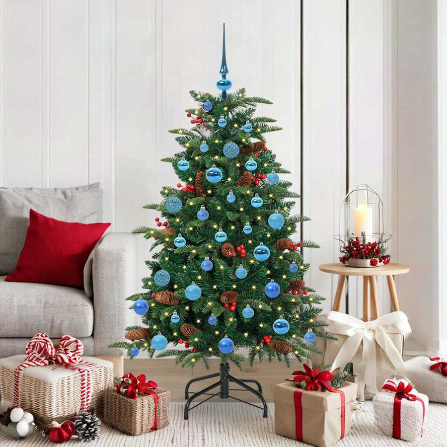 Kunstkerstboom Groen 150 cm PVC en Metaal en Plastic