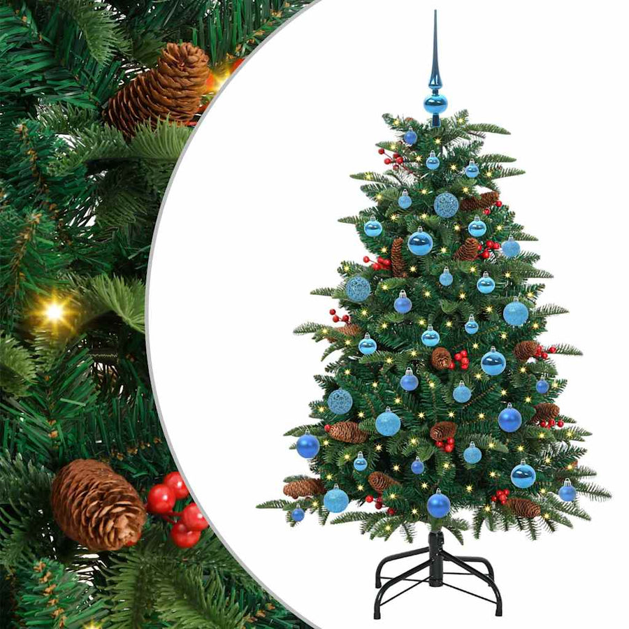 Kunstkerstboom Groen 150 cm PVC en Metaal en Plastic