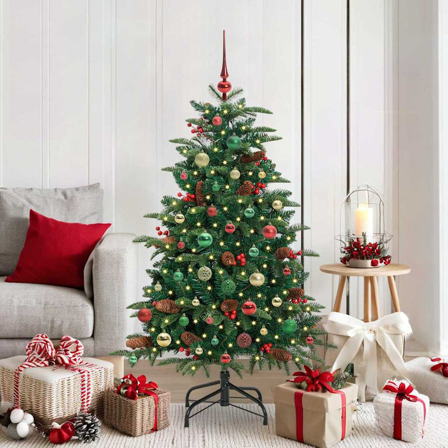 Kunstkerstboom Groen 150 cm PVC en Metaal en Plastic