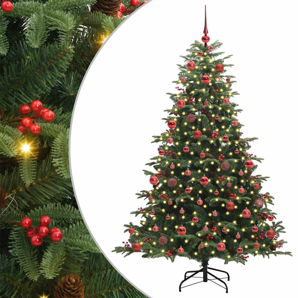 Kunstkerstboom Groen 180 cm PVC en Metaal en Plastic