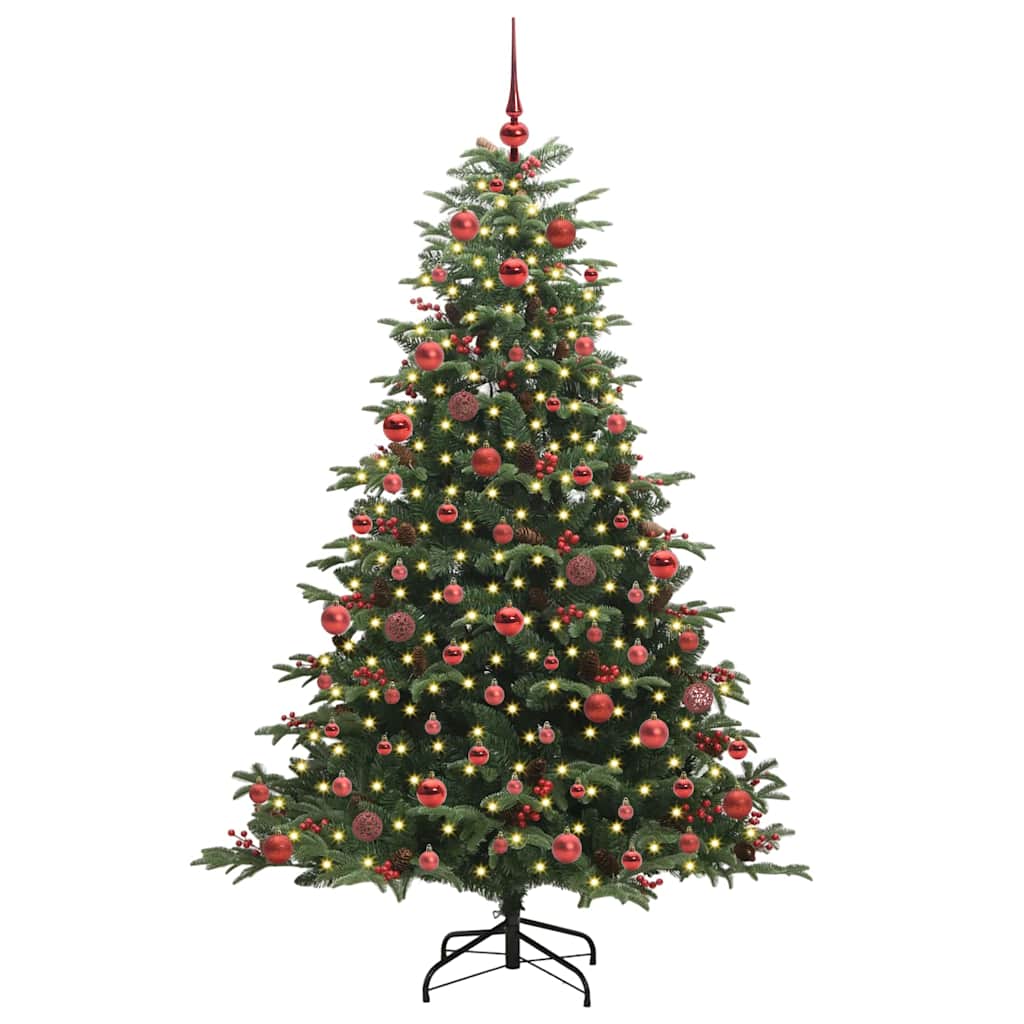Kunstkerstboom Groen 180 cm PVC en Metaal en Plastic