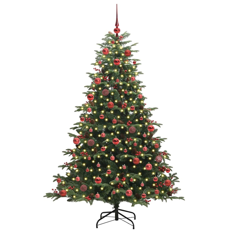Kunstkerstboom Groen 180 cm PVC en Metaal en Plastic