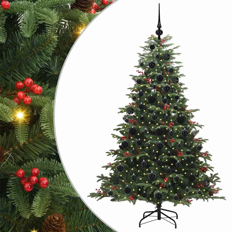 Kunstkerstboom Groen 180 cm PVC en Metaal en Plastic