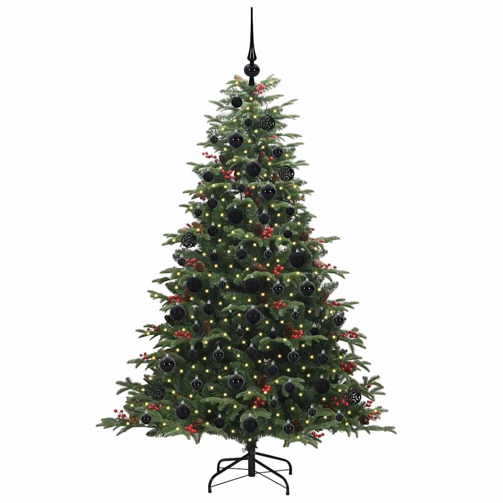 Kunstkerstboom Groen 180 cm PVC en Metaal en Plastic