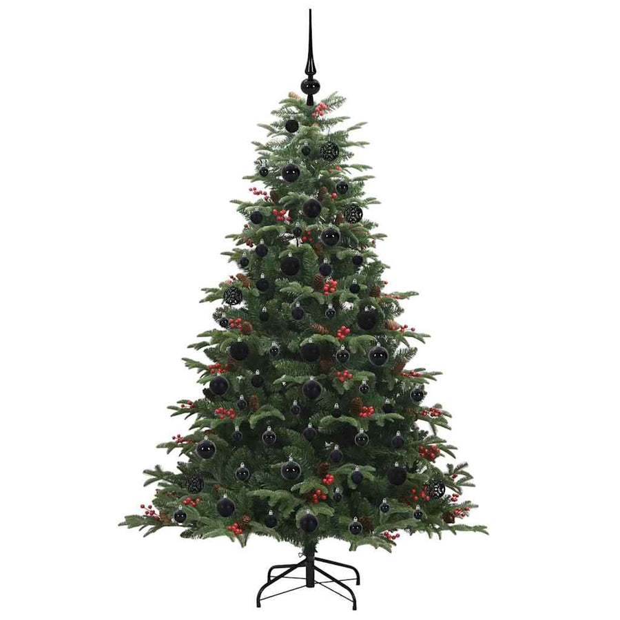 Kunstkerstboom Groen 180 cm PVC en Metaal en Plastic