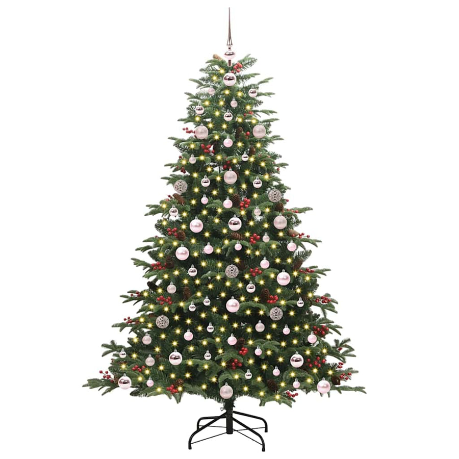 Kunstkerstboom Groen 180 cm PVC en Metaal en Plastic