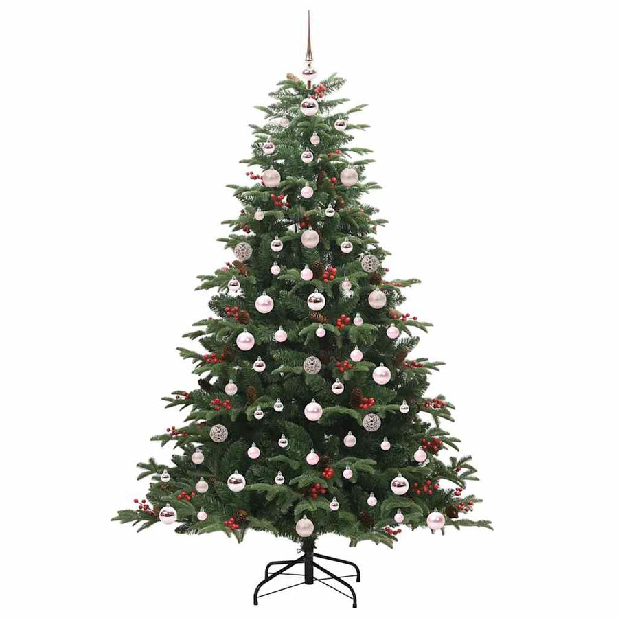 Kunstkerstboom Groen 180 cm PVC en Metaal en Plastic