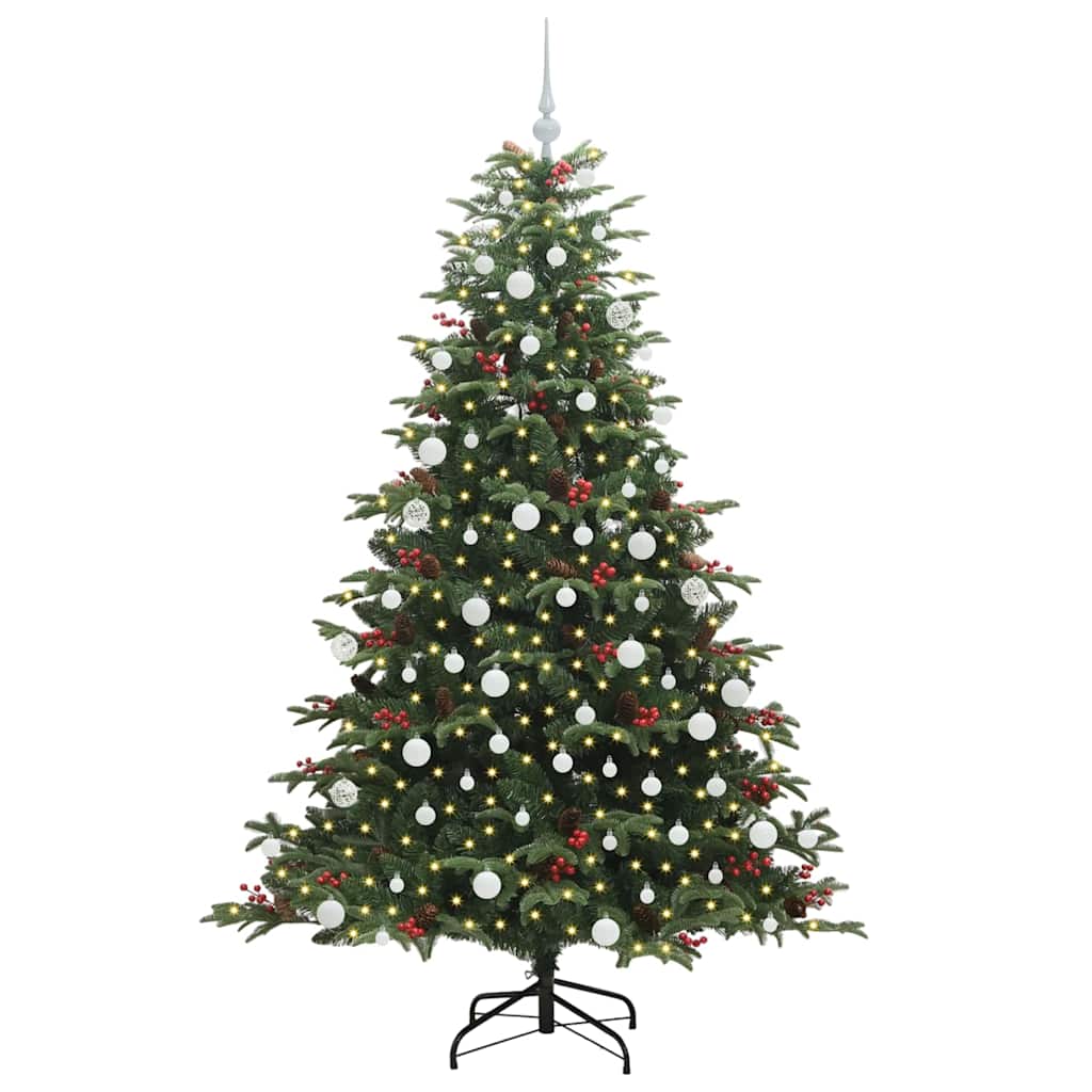 Kunstkerstboom Groen 180 cm PVC en Metaal en Plastic