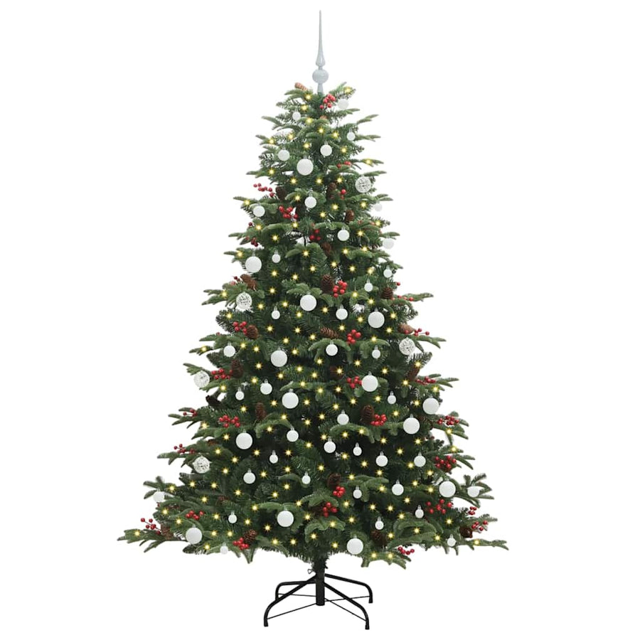 Kunstkerstboom Groen 180 cm PVC en Metaal en Plastic