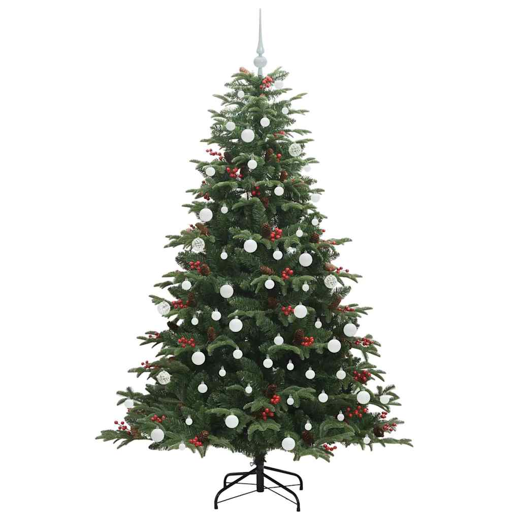 Kunstkerstboom Groen 180 cm PVC en Metaal en Plastic