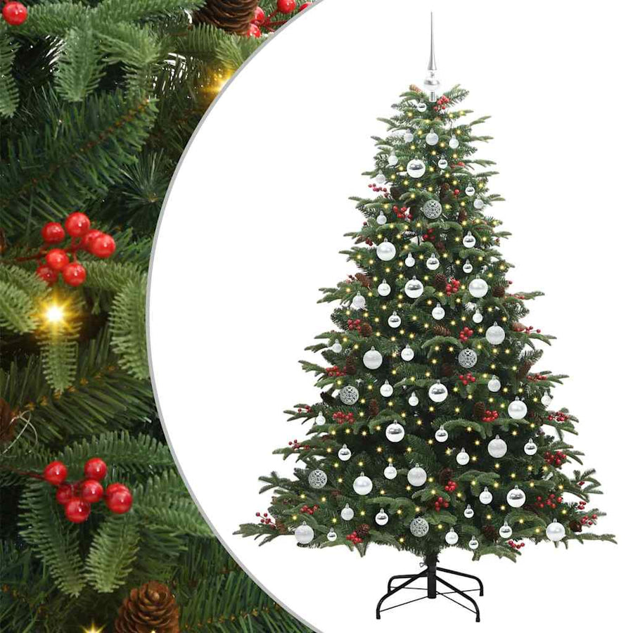Kunstkerstboom Groen 180 cm PVC en Metaal en Plastic