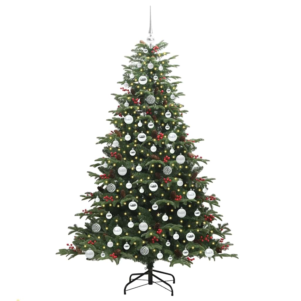 Kunstkerstboom Groen 180 cm PVC en Metaal en Plastic