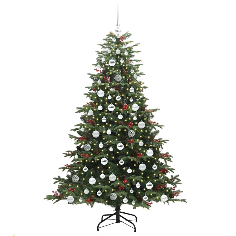 Kunstkerstboom Groen 180 cm PVC en Metaal en Plastic